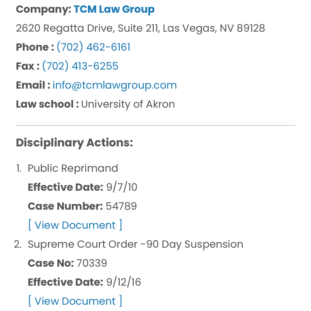 TCM Law Group - Bar Reprimands - Divorce & Family Law Near Me - Las Vegas, Nevada TCM Law Group - Bar Reprimands - Divorce & Family Law Near Me - Las Vegas, Nevada