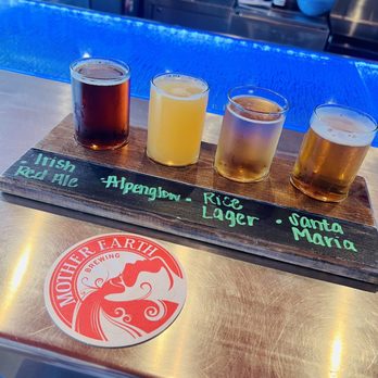 Mother Earth Brewing - Beer Flight - Breweries Near Me - Kinston, North Carolina Mother Earth Brewing - Beer Flight - Breweries Near Me - Kinston, North Carolina