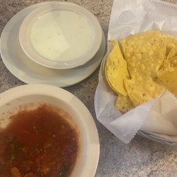 tortilla, salsa and a bowl of salsa tortilla, salsa and a bowl of salsa