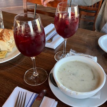 Sam's Chowder House - Sangria and New England Clam Chowder - Seafood Near Me - Half Moon Bay, California Sam's Chowder House - Sangria and New England Clam Chowder - Seafood Near Me - Half Moon Bay, California