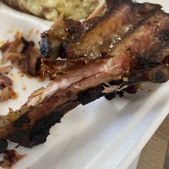 The Log Cabin BBQ - Dried out, baby back ribs, at least two days old! - Barbeque Near Me - Labelle, Florida