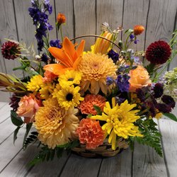Darlene's Flowers - Thanksgiving centerpiece in a basket so Beautiful!