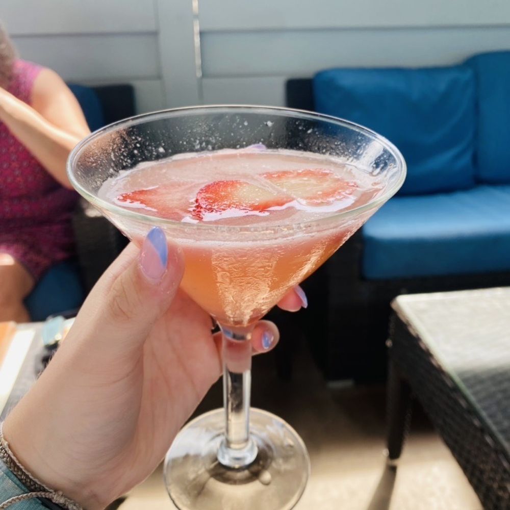 Fins At Sharky's - Strawberry lemon martini - Steakhouses Near Me - Venice, Florida Fins At Sharky's - Strawberry lemon martini - Steakhouses Near Me - Venice, Florida
