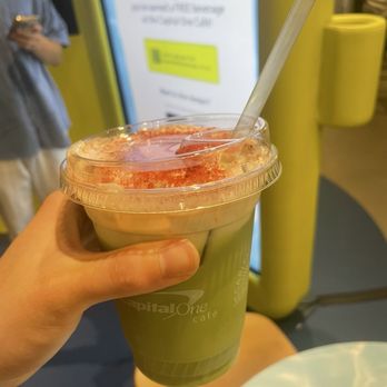Capital One Café - Strawberry Matcha - Coffee & Tea Near Me - Santa Clara, California
