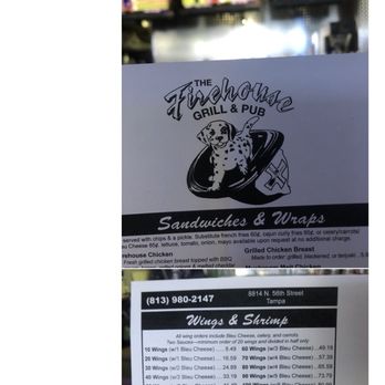 Firehouse Grill & Pub - Menu and prices. - Pubs Near Me - Tampa, Florida Firehouse Grill & Pub - Menu and prices. - Pubs Near Me - Tampa, Florida