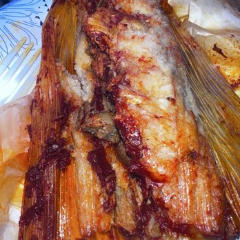 Tamales El Primo - Pork with red chile tamale - Food Stands Near Me Tamales El Primo - Pork with red chile tamale - Food Stands Near Me