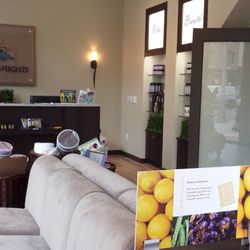 Massage Heights - The lobby is a beautiful serene spa setting with a comfortable area to rest before and after your appointment.