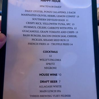 Smyth Tavern - Happy Hour Menu - American Near Me - New York, New York
