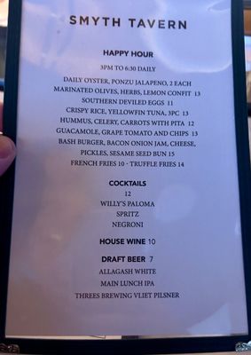 Menu photo 7 Smyth Tavern New York, NY