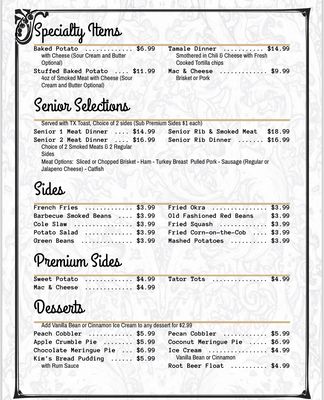 Menu photo 3 Clark's Outpost Restaurant Tioga, TX