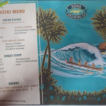 Kona Brewing - Kid's Menu - Brewpubs Near Me - Kailua-Kona, Hawaii