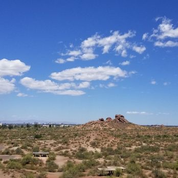 Hole-in-the-Rock - Pheonix skyline from a distance - Hiking Near Me - Phoenix, Arizona