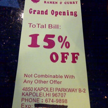 Ramen Bones - 15% off To Tal bill!!! - Noodles Near Me - Kapolei, Hawaii