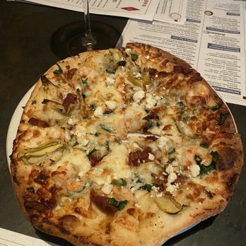 Cafe Trio - Tuscan Shrimp Flatbread - New American Near Me - Kansas City, Missouri