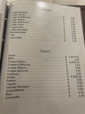 Menu photo 6 La Grotta Bellagio, LC Menu photo 6 La Grotta Bellagio, LC