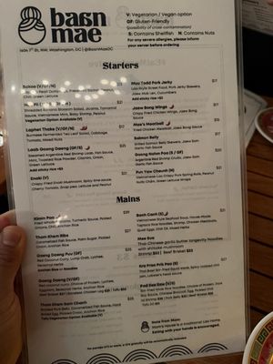 Menu photo 1 Baan Mae Washington, DC, DC