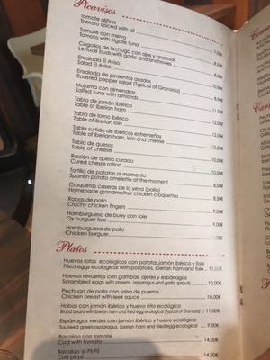 Menu photo 2 El Aviso Granada, GR