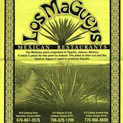 Los MaGueys Mexican Restaurant - Menu Cover