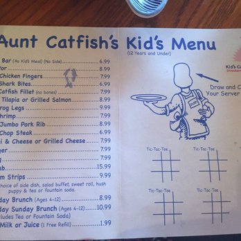 Aunt Catfish's - Kid's menu - July 2017 - Southern Near Me - Port Orange, Florida Aunt Catfish's - Kid's menu - July 2017 - Southern Near Me - Port Orange, Florida