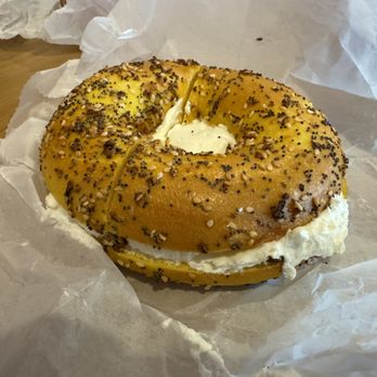 Bagel Boss - Everything bagel with cream cheese - PERFECTION - Bagels Near Me - Burbank, California