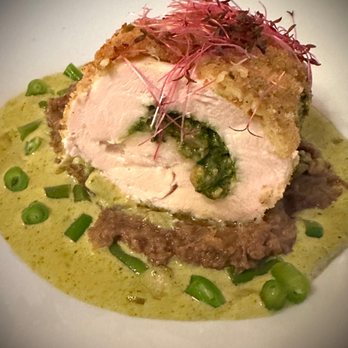 Tallgrass Restaurant - SPRING CAPON BREAST, MUSHROOM PESTO WATERCRESS SAUCE - New American Near Me - Lockport, Illinois