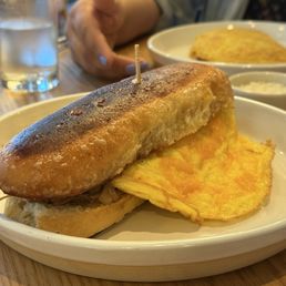 Brisket and Eggs Sandwich