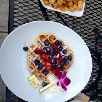 Jam - Pearl sugar waffle with berries and home fries - Breakfast & Brunch Near Me - Massapequa Park, New York Jam - Pearl sugar waffle with berries and home fries - Breakfast & Brunch Near Me - Massapequa Park, New York