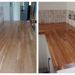 Total Solutions FM - Natural worktops restored and stained