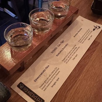 Yonsei Handrolls - Sake flight - Japanese Near Me - Oakland, California Yonsei Handrolls - Sake flight - Japanese Near Me - Oakland, California