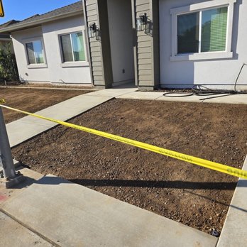 J Garcia Concrete - After walkway and fence curb - Masonry/Concrete Near Me