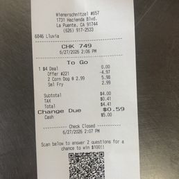 Is only $4.41 with tax, still good for a quick snack Is only $4.41 with tax, still good for a quick snack