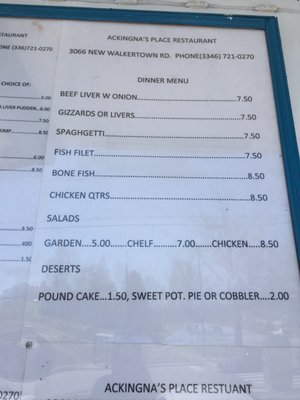 Menu photo 3 Ackingna's Place Winston Salem, NC Menu photo 3 Ackingna's Place Winston Salem, NC