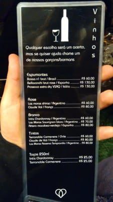 Menu photo 2 Copas Terraço Bar São Paulo, SP
