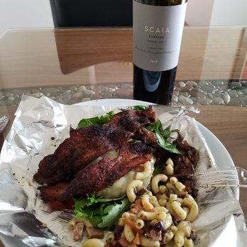 5th & Wine  - Bison burger with bacon on lettuce  A huge thank you to Mark and Tara for being open for take out!  #takeouttuesday - Beer, Wine & Spirits Near Me - Great Falls, Montana