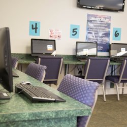 Sachse Public Library - Computers, color printing, copies, and scanning station for use by the public.