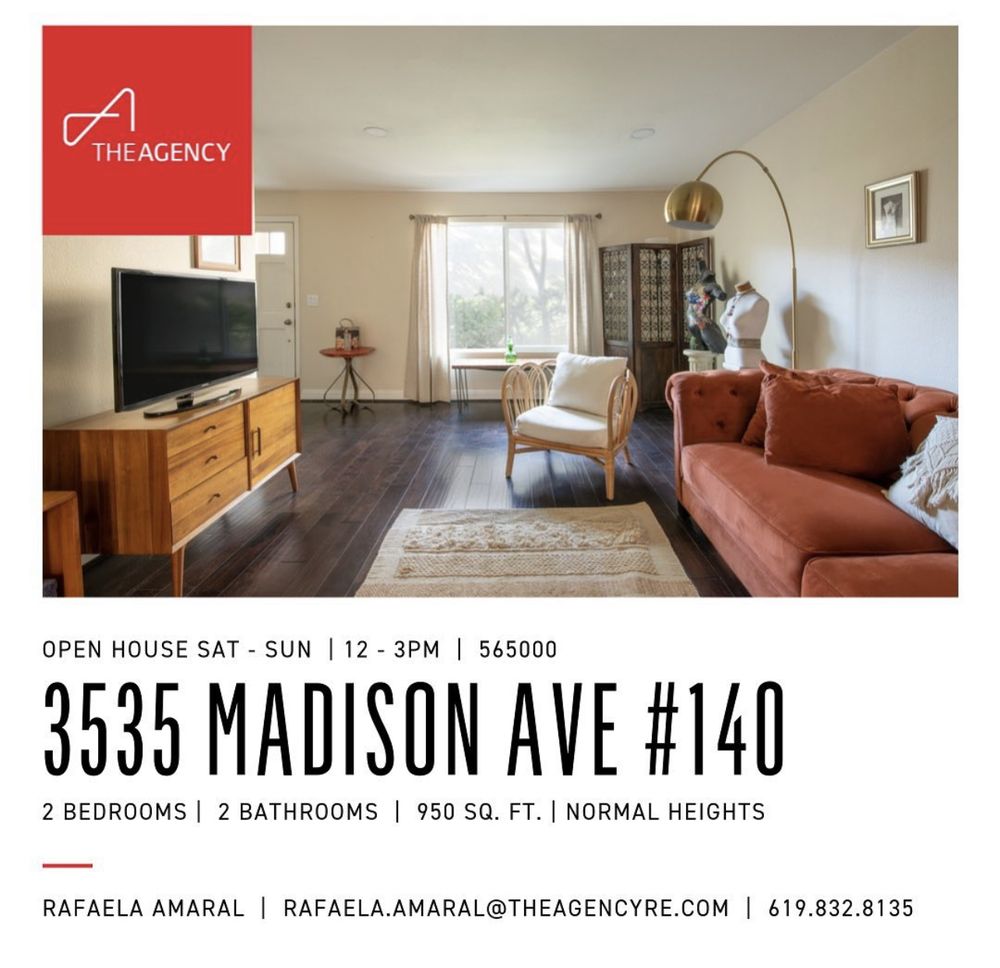 RAFAELA AMARAL THE AGENCY 1025 Prospect St, San Diego, California