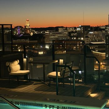 Virgin Hotels - Rooftop pool at night - Hotels Near Me - Nashville, Tennessee
