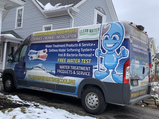 Wind Bender Heating Cooling Plumbing Logo