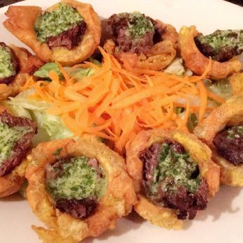 Cafe El Molino - Steak an Chimi Churi Plantain Cup - Dominican Near Me - Lynn, Massachusetts Cafe El Molino - Steak an Chimi Churi Plantain Cup - Dominican Near Me - Lynn, Massachusetts