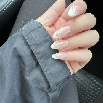Pro Nails - Hannah's freestyle double French tip - Nail Salons Near Me - Brisbane, California Pro Nails - Hannah's freestyle double French tip - Nail Salons Near Me - Brisbane, California