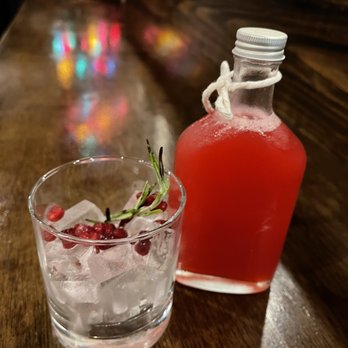 Okiboru Tsukemen & Ramen - Holiday cocktail made with sake, pomegranate, and house made cranberry cordial - Noodles Near Me - Duluth, Georgia Okiboru Tsukemen & Ramen - Holiday cocktail made with sake, pomegranate, and house made cranberry cordial - Noodles Near Me - Duluth, Georgia