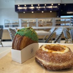 Pistachio croissant and  Lemon Cream Croissant