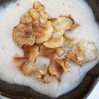 Amour Weho - Parsnip Puree with Pee Wee Chips - French Near Me - West Hollywood, California