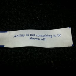 The fortune.... how ironic