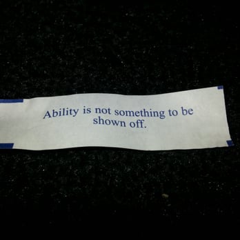 China Station - The fortune.... how ironic - Chinese Near Me - Naperville, Illinois