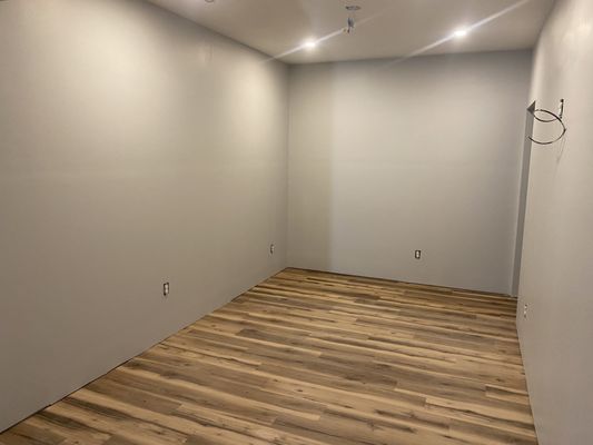 New construction basement - New construction basement painted using a Graco sprayer. Including 2 large closets