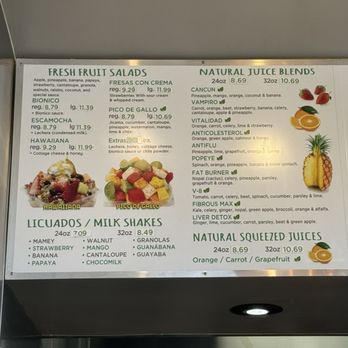 Cancun Juice Fresh Mex Grill - Menu as of April 2024 - Juice Bars & Smoothies Near Me - Orange, California Cancun Juice Fresh Mex Grill - Menu as of April 2024 - Juice Bars & Smoothies Near Me - Orange, California