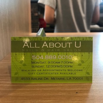 All About U - Contact info - Nail Salons Near Me - Metairie, Louisiana All About U - Contact info - Nail Salons Near Me - Metairie, Louisiana