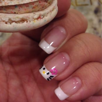 Green Ivy Nails & Spa - French Gel Manicure with Hello Kitty design by Kay. :) - Nail Salons Near Me - Temecula, California Green Ivy Nails & Spa - French Gel Manicure with Hello Kitty design by Kay. :) - Nail Salons Near Me - Temecula, California