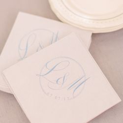 Tie your event together with coordinating elements such as cocktail napkins. Perfect for passed hors de'ouvres